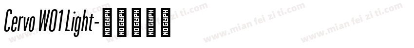 Cervo W01 Light字体转换